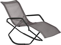 Outsunny Outdoor Folding Rocking Chair  Foldable C