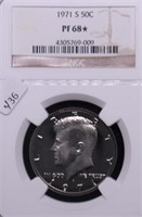 1971 S NGC PF68* KENNEDY HALF DOLLAR