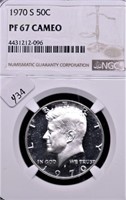 1970 S NGC PF67CAMEO KENNEDY HALF DOLLAR