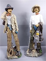 33" Tall Resin Lifelike Cowboy Statues