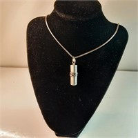 Sterling silver vial and chain