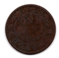 1858 Canada Large Cent Coin