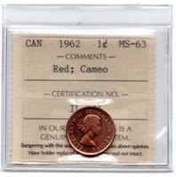 1962 Canada 1 Cent Graded Coin