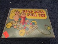 EARLY 1900'S RUSSELL BEAD DOLL PULL TOY