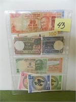 Several “India and Middle Eastern” Currency –