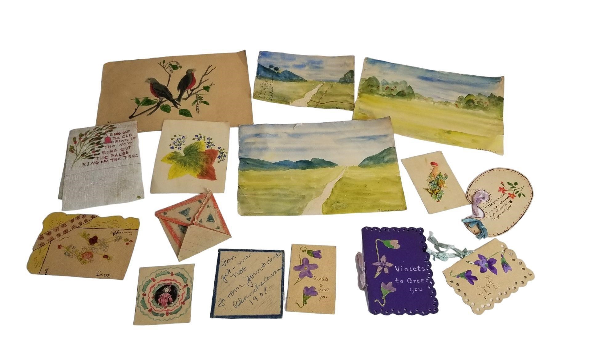 Early 1900s Handmade Cards Etc