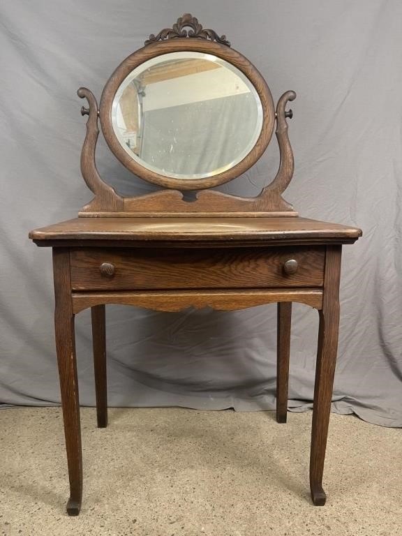 Antique Vanity and Mirror