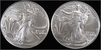 (2) 2024 AMERICAN SILVER EAGLES