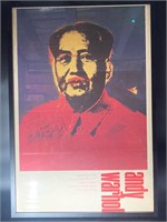 Framed Mao By Andy Warhol (1977) Lithograph Poster