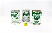 1 Metal and 2 Cardboard Quaker State Motor Oil