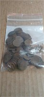 100 Mixed Dates Wheat Pennies