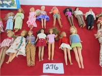 Barbie dolls, 3 men dolls, Barbie case