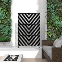 Metal Privacy Screen  Free Standing  Black