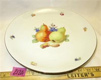 Hanvel Bavaria Germany Large Fruit Plate Gold Trim