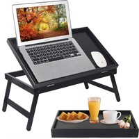 Artmeer Bed Tray Table Breakfast Food Tray with