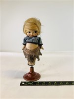 Vintage doll on stand statue