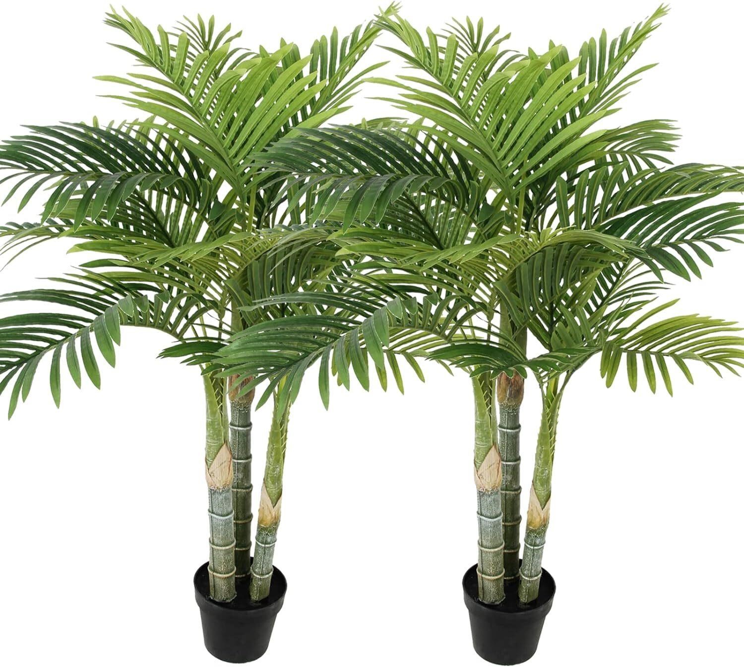 AnTing 4FT Artificial Golden Cane Palm Tree
