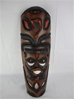 Carved Wood Totem Pole Tiki Mask