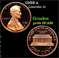 Proof 1988-s Lincoln Cent 1c Grades GEM++ Proof De