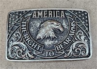 America -The Right to Bear Arms Belt Buckle