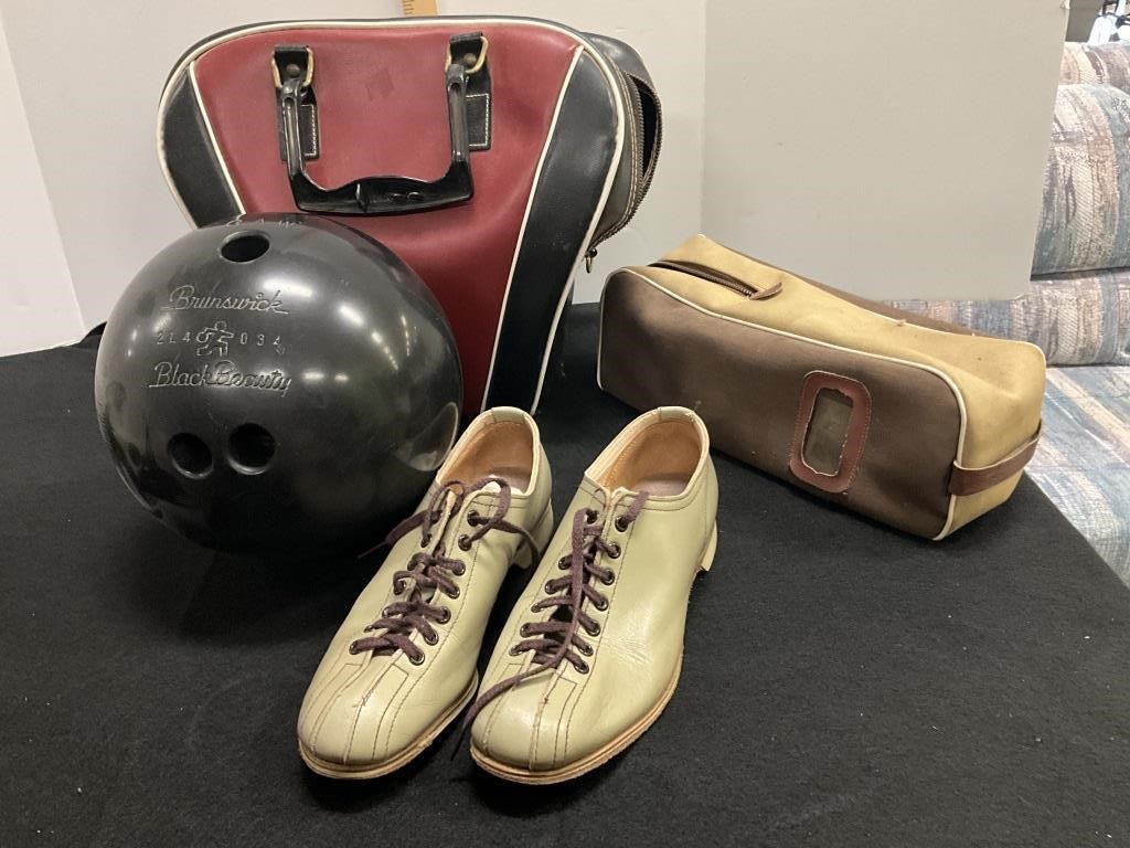 Bowling ball bag shoes