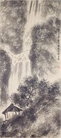 Fu Baoshi 1904-1965 Watercolor on Paper Scroll
