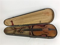 Violin in wood carrying case