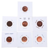 Grouping - 7 Canada One Cent Coins
