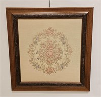 VINTAGE FRAMED NEEDLE WORK