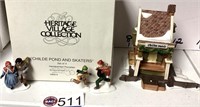 DEPT. 56 HERITAGE VILLAGE "CHILDE POND & SKATERS"