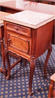 Vintage French-style humidor with pink marble top