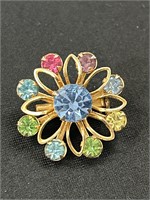 Vintage Multicolor Starburst brooch.