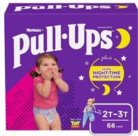 Pull-Ups Girls' Nighttime Pants 2T-3T 68 Ct