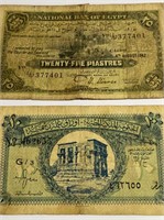 WW2 era Egyptian Currency Piastres