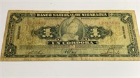 1959 Currency Nicaraguan Cordoba