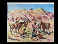 1936 CLARENCE ELSWORTH WESTERN PRINT-11 1/2" X 10"