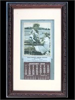 NICE FRAMED 1940 COMPLETE CALENDAR - 12" X 19"