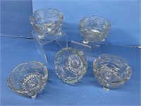 5 Footed Glass Bowls