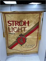 STROH'S LIGHT BEER  BANNER  24 X 20
