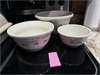 3 Stacking Longaberger  Bowls