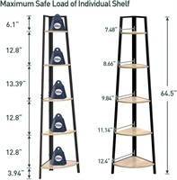 SpringSun 5-Tier Corner Ladder Wood Shelf
