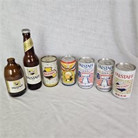 5 Falstaff Beer Cans, 2 Bottles