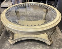 Ornate Glass Top Coffee Table