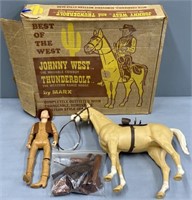Johnny West & Thunderbolt Action Figures & Box