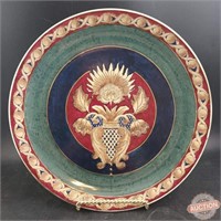 Oriental Accent Heraldic Panel Display Charger