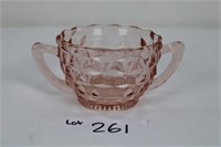 Pink depression  glass cup 2.5"T