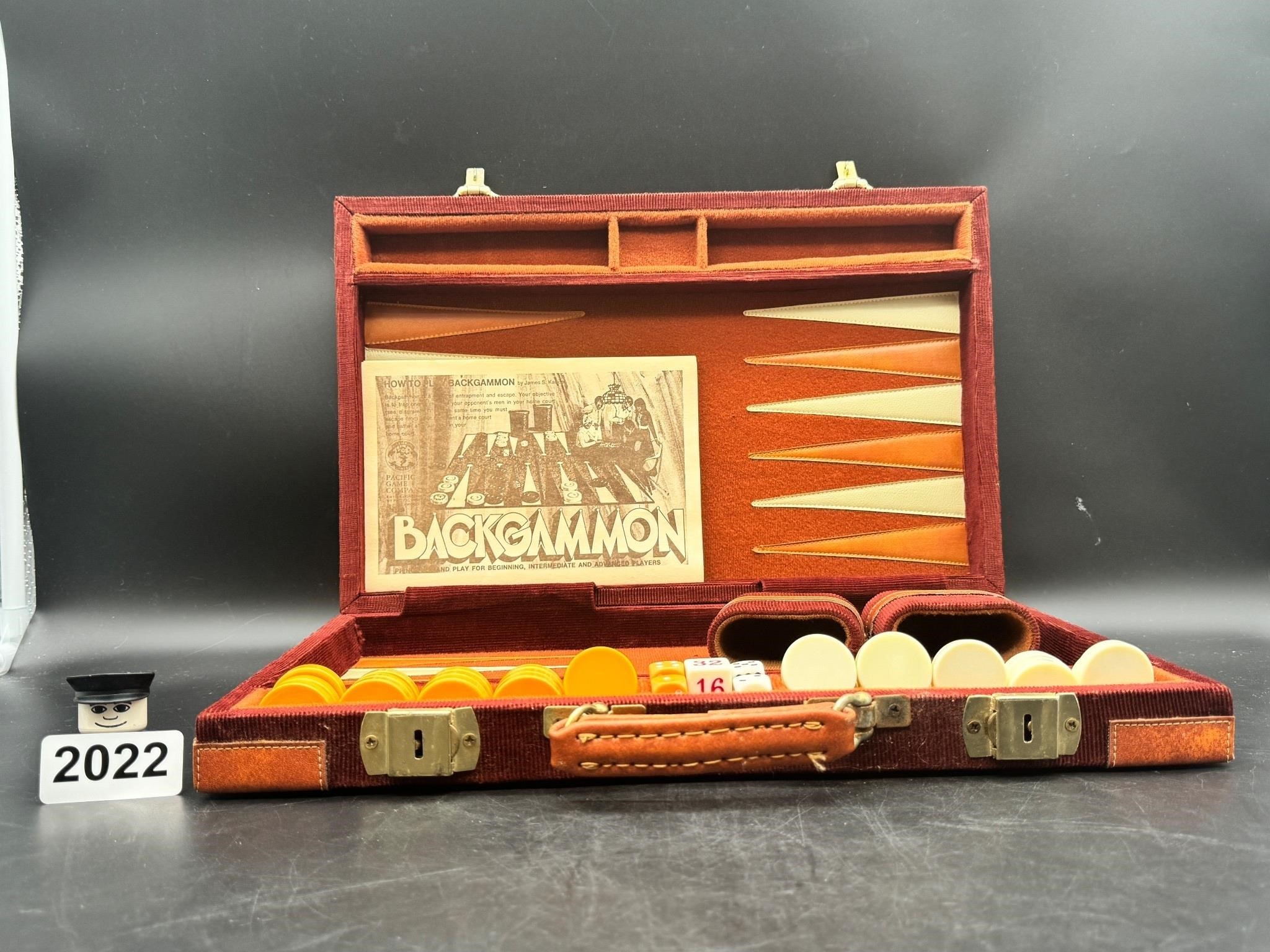 1973 Backgammon set Pacific Game Co.