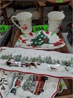 LENOX CHRISTMAS CUPS- CHRISTMAS PLATES RELATED