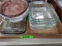 2 X'S BID GLASS BAKING DISHES