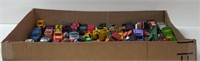 BOX OF TOY CARS & TRUCKS SOME VINTAGE